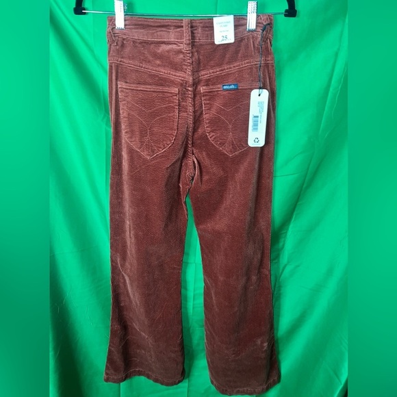 NWT Rust Colored High Waist Corduroy Rollas Wide Leg Pants size 25 - Picture 3 of 12